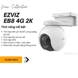 [Nhập ELEZ15 giảm 10%] CAMERA EZVIZ EB8 hỗ trợ 4G, năng lượng mặt trời, định vị GPS thông minh