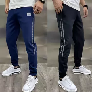 Quần Jogger thể thao nam vải poly dày dặn - Quần dài thể thao nam túi chéo