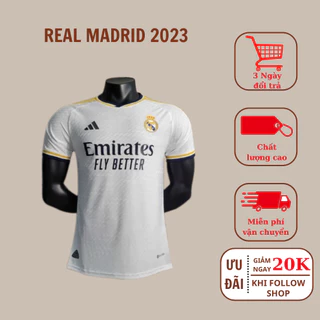 Bộ Thể Thao Real Madrid - Bộ Quần Áo Bóng Đá CLB Real Madrid 2021/2022 Sân Nhà Màu Trắng Hàng Thái Xịn
