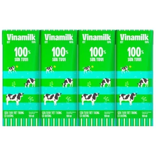 Lốc 4 hộp sữa vinamilk 180ml