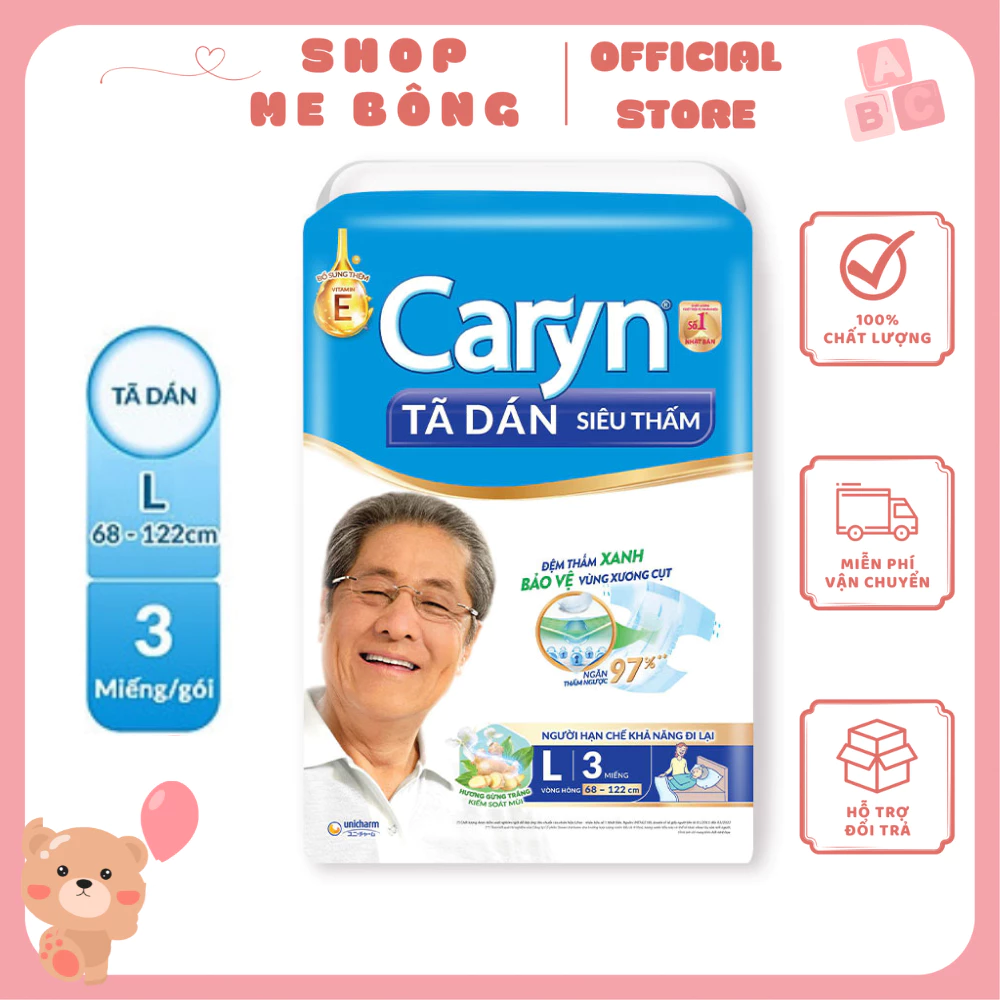 Bịch 3 miếng Caryn size L/Caryn L3 cho mẹ sau sinh