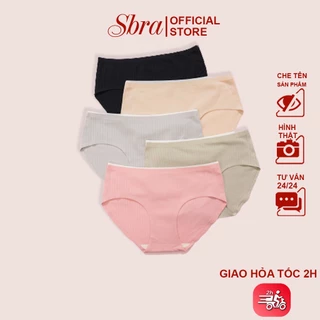 Quần Lót Nữ Cotton Sbra Cạp Vừa Không Viền Co Giãn Ôm Mông Kháng Khuẩn QC09