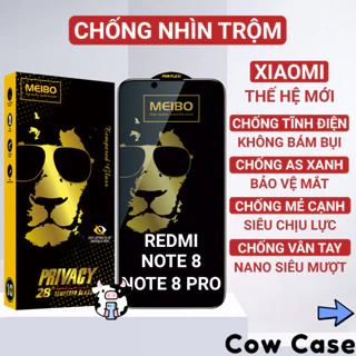 Kính cường lực Redmi note 8 pro, note 8 chống nhìn trộm full màn | Miếng dán bảo vệ màn hình cho Xiaomi Cowcase