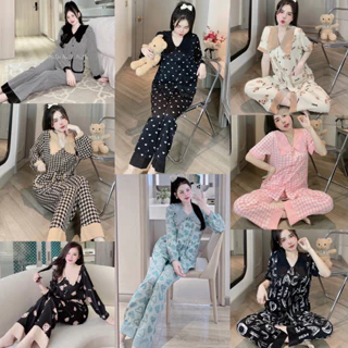 Bộ Pijama Tiểu Thư Tay Ngắn Quần Dài