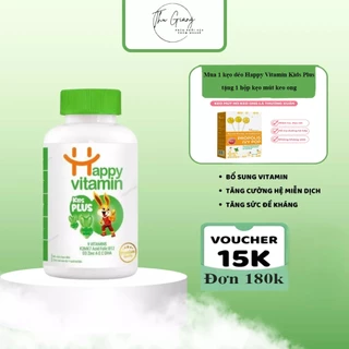 [Quà Tặng Kèm] Kẹo Dẻo Happy Vitamin Kids Plus Giúp Bổ Sung Vitamin Tổng Hợp Cho Bé Hộp 300g