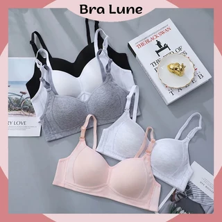 Áo ngực nữ cotton mút mỏng không lộ viền BRALUNE, áo lót nữ bra không gọng tôn vòng 1 mã 91