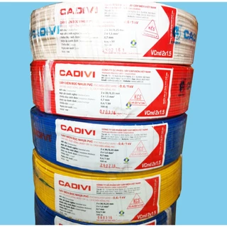 Dây Điện Đôi CADIVI VCMD (2x0.5 - 2x0.75 - 2x1.0 - 2x1.5 - 2x2.5 mm) CADIVI dài 1 Mét