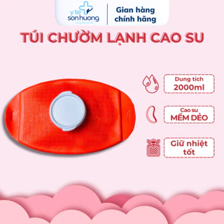 Túi chườm lạnh cao su - hình Ovan - giúp giảm đau , tan máu bầm, bong gân