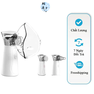 Máy Xông Mũi Họng Khí Dung Đa Năng Nebulizer 2 trong 1 Cho Bé Và Người Lớn Máy Thở Khí Dung Cầm Tay Nhỏ Gọn Công Nghệ