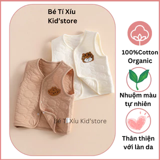 Áo Gilê Trần Bông Vải Cotton Nguyên Chất An Toàn Cho Bé - hàng Quảng Châu siêu đẹp