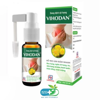 Xịt họng Vihodan hỗ trợ giảm nhanh cơn ho, ngứa họng, đau rát họng