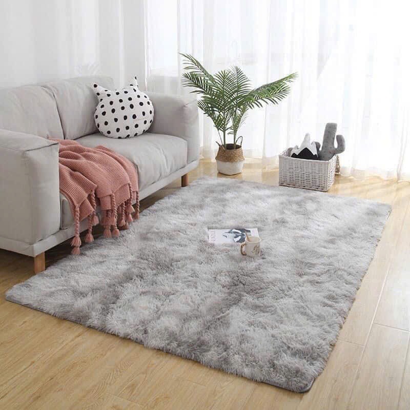 Thảm lông loang trải sàn dày dặn hàng đẹp 2023 kích thước 1m6x2m 1mx1m6 80cmx2m 50cm x 1m6 Mặt sau chống trơn trượt