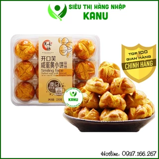 Bánh trứng nướng phát tài nhân trứng muối, phomai và cua đặc sản Macau 220g, đồ ăn vặt ngon rẻ