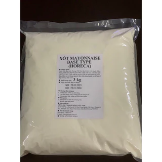 xốt mayonaise 3kg túi tiết kiệm -kewpie