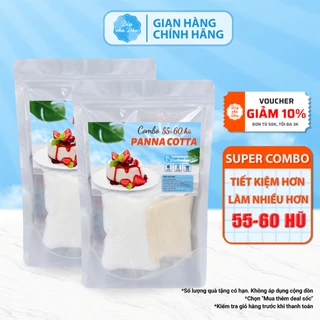 Combo Bột Làm Panna Cotta Thành Phẩm 60 Hũ Thơm Ngon Béo Ngậy, Combo Bột Whipping Làm Panacotta Kèm Công Thức Chuẩn Vị