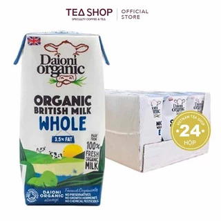 Nguyên thùng sữa tươi hữu cơ nguyên kem Daioni Organic UK (24 x 200ml)
