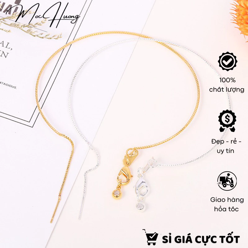 Vòng tay/lắc tay khóa kim có thể thêm hạt đá, thêm charm lòng vòng xinh xắn - TL243 MOCHUONG JEWELRY