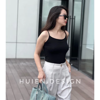 Áo 2 dây nữ chất thun cotton hàng thiết kế Huien Design form ôm gọn trẻ trung, dễ mặc dễ mix đồ