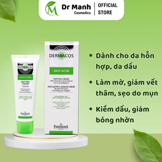 Kem dưỡng Dermacos Farmona Anti Acne Matting Cream 50ml chính hãng, Giảm nhờn, Mờ thâm, Ngừa mụn, Dưỡng da - Dr Mạnh