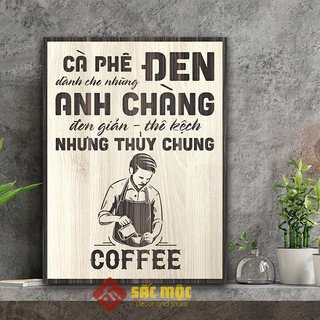 Tranh treo quán Cafe TCF002, trà sữa, trà chanh và tặng kèm đinh treo