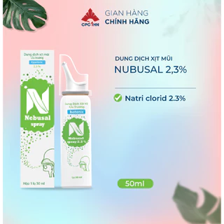 Dung Dịch Xịt Mũi Ưu Trương Nebusal 2.3% CPC1HN Giảm Nghẹt Mũi, Sổ Mũi 50ml