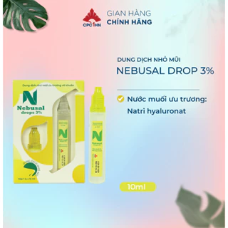 Dung Dịch Nhỏ Mũi Nebusal Drop 3%  Công Thức Vàng Cho Trẻ Em Nghẹt Mũi Hộp 10ml