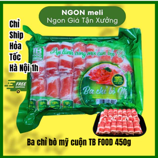 Ba chỉ bò Mỹ cuộn dải 450g NGON meli Giao Hỏa Tốc Hà Nội