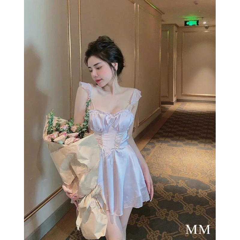 Váy ngủ lụa sexy quyến rũ gợi cảm cao cấp HV210