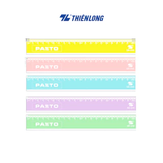 Thước nhựa thẳng màu Pastel dài 20 cm Thiên Long Pazto SR-010 - Màu ngẫu nhiên