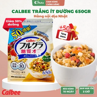 Ngũ Cốc Calbee Trắng 650g Nội địa Nhật ít đường Nhật Bản +50g