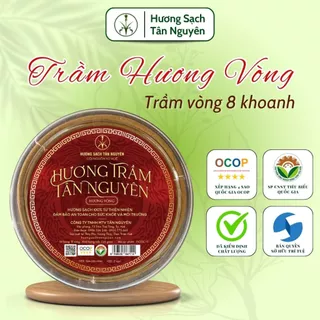 Trầm hương Tân Nguyên, trầm hương vòng, nhang trầm vòng 8 khoanh cháy 11 tiếng mùi hương dịu nhẹ