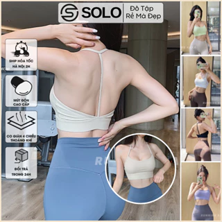 Áo Bra Gym Chống Sốc Thun Gân Hở Lưng Thể Thao Nữ Chống Chảy Xệ Đồ Tập Rẻ Đẹp GYMSTORE 364