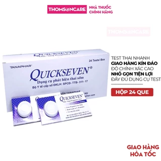 Que thử thai Quickseven Tanaphar Hộp 24 que - Giúp test thai nhanh, hiệu quả chính xác cao, giao hàng kín đáo, nhanh