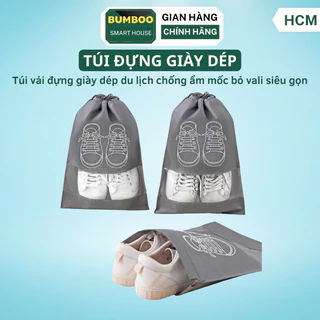 Túi Đựng Giày, Túi Vải Đựng Giày Du Lịch Size Lớn Có Dây Rút Chống Bụi Bẩn Chống Ẩm Mốc, Bỏ Vali Siêu Gọn