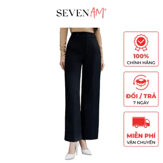 Quần culottes đen dáng suông rộng dài thời trang nữ Seven.AM OQ0003I