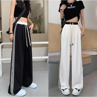 Quần Ông Rộng Lưng Cao Dây Rút Unisex Mặc Nhà Hot Trend 2023 QDN02