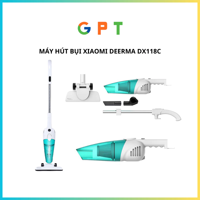 Máy Hút Bụi Cầm Tay Deerma DX118C - Hàng Chính Hãng - Bảo Hành 12 Tháng