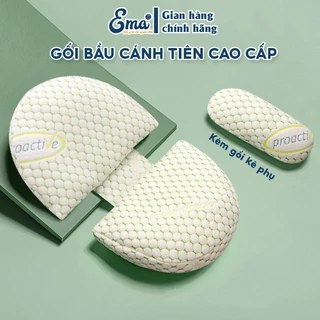 Gối bầu cánh tiên cao cấp EMA - Kê bụng bầu hỗ trợ giảm đau lưng hiệu quả - Tặng kèm gối phụ