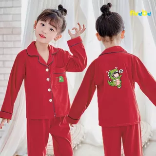 Đồ bộ bé gái bé trai pijama mặc nhà size đại in hình dễ thương vải kate dày dặn FIVEBE 0319