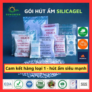 Gói hút ẩm silicagel cho thực phẩm, điện tử, gia dụng cân 1KG Silicagel - Giá Xưởng - Hàng loại 1