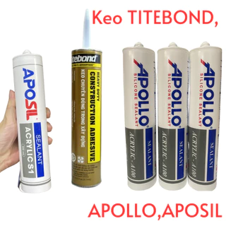 Keo dán titebond 296ml ,silicon apollo A100,300,500 cao cấp- Keo dán xây dựng đa năng