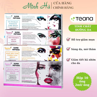 Serum Teana Super Peptides hộp 10 ống hỗ trợ giảm mụn và phục hồi da