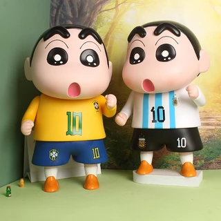 Mô Hình Cầu Thủ Bóng Đá Shin Cậu Bé Bút Chì Cosplay Ronaldo, Messi, Neymar, Cao 22cm, Mô Hình Trang Trí, Bộ Sưu Tập