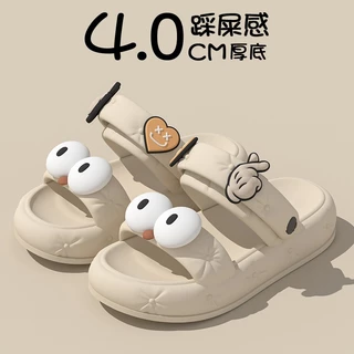 Dép sandal quai hậu đế bánh mì cao 4cm quai ngang thời trang nữ kèm sticker chất liệu EVA nhẹ êm - SAGI ĐẶNG