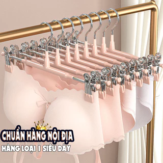 Bộ 5 móc treo đồ lót cao cấp LD thiết kế 2 đầu kẹp chống nhăn, chống trượt chất liệu thép không gỉ