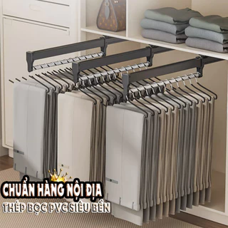 Móc treo quần tây, khăn, váy ngủ LD thiết kế hiện đại, sang trọng chất liệu kim loại bọc PVC cao cấp