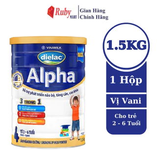 [Date T6/25] Sữa bột Dielac Alpha 4 - lon 1,5kg (cho trẻ từ 2- 6 tuổi)