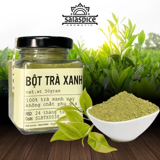 Bột Trà Xanh SALASPICE - Green Tea Powder nguyên chất dùng làm đẹp,nấu ăn, pha thức uống thơm ngon bổ dưỡng