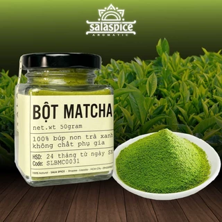 Bột Matcha Trà Xanh SALASPICE - MATCHA POWDER nguyên chất ,bột mịn thơm tan hoàn toàn trong nước