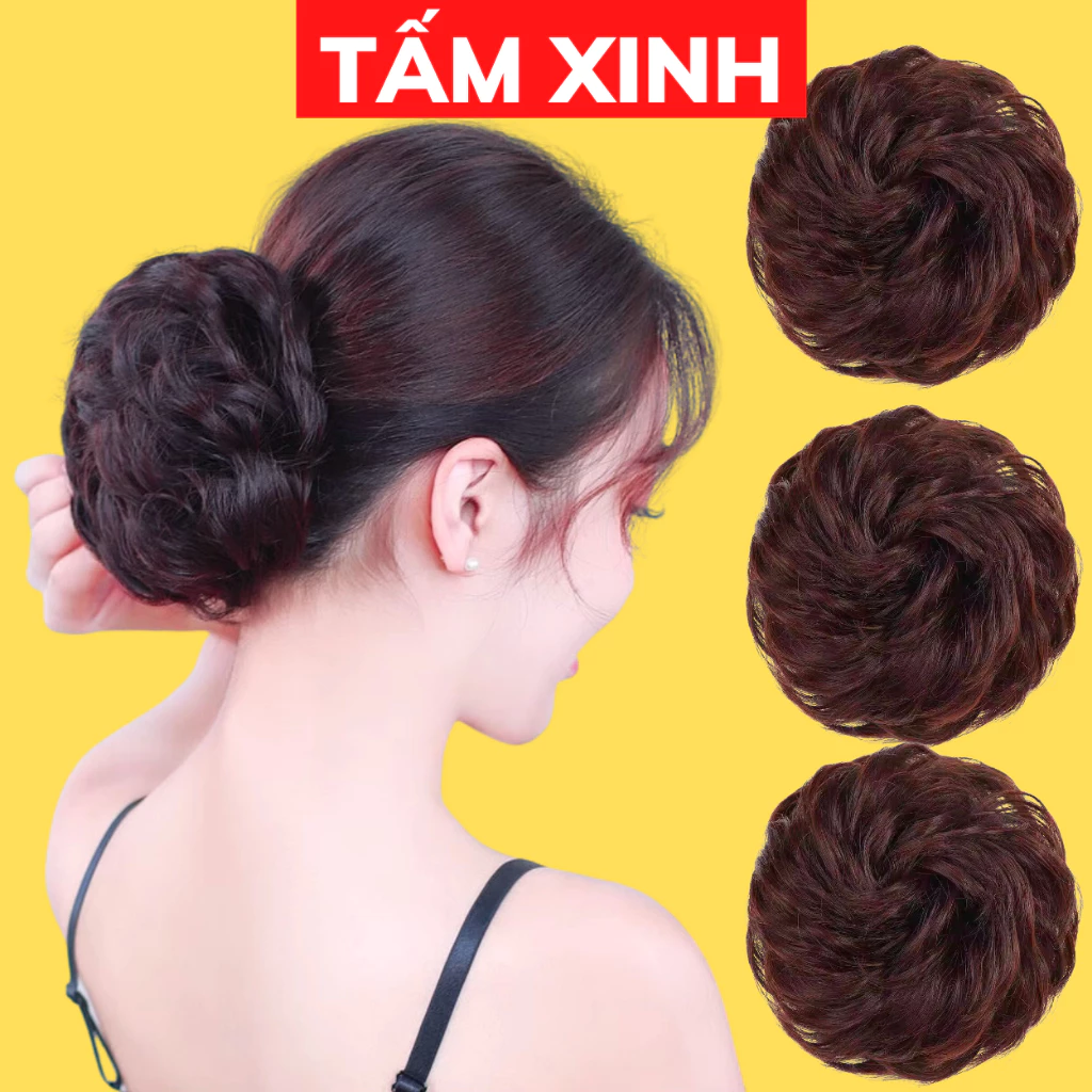 Búi tóc giả trung niên nữ đẹp thời trang chuyên dùng đi chơi đi tiệc - BÚI TÓC RỐI
